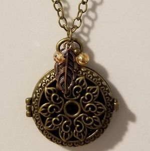 *New* Bronze Locket Pendant Necklace